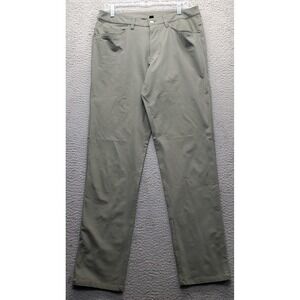 Lululemon ABC Pants Womens 32 Green Stretch Straight Leg Travel Hiking Outdoor